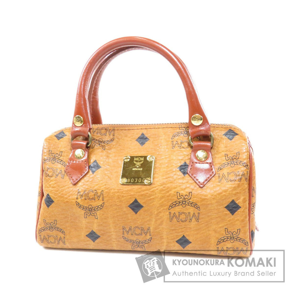 MCM Visetos tote bag iconic cognac monogram canvas brown leather